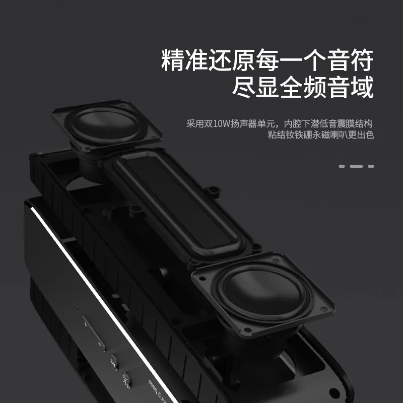 

Беспроводная Bluetooth-колонка S8 высокого качества, компактная, премиум-класса, для дома, настольная, с сабвуфером.