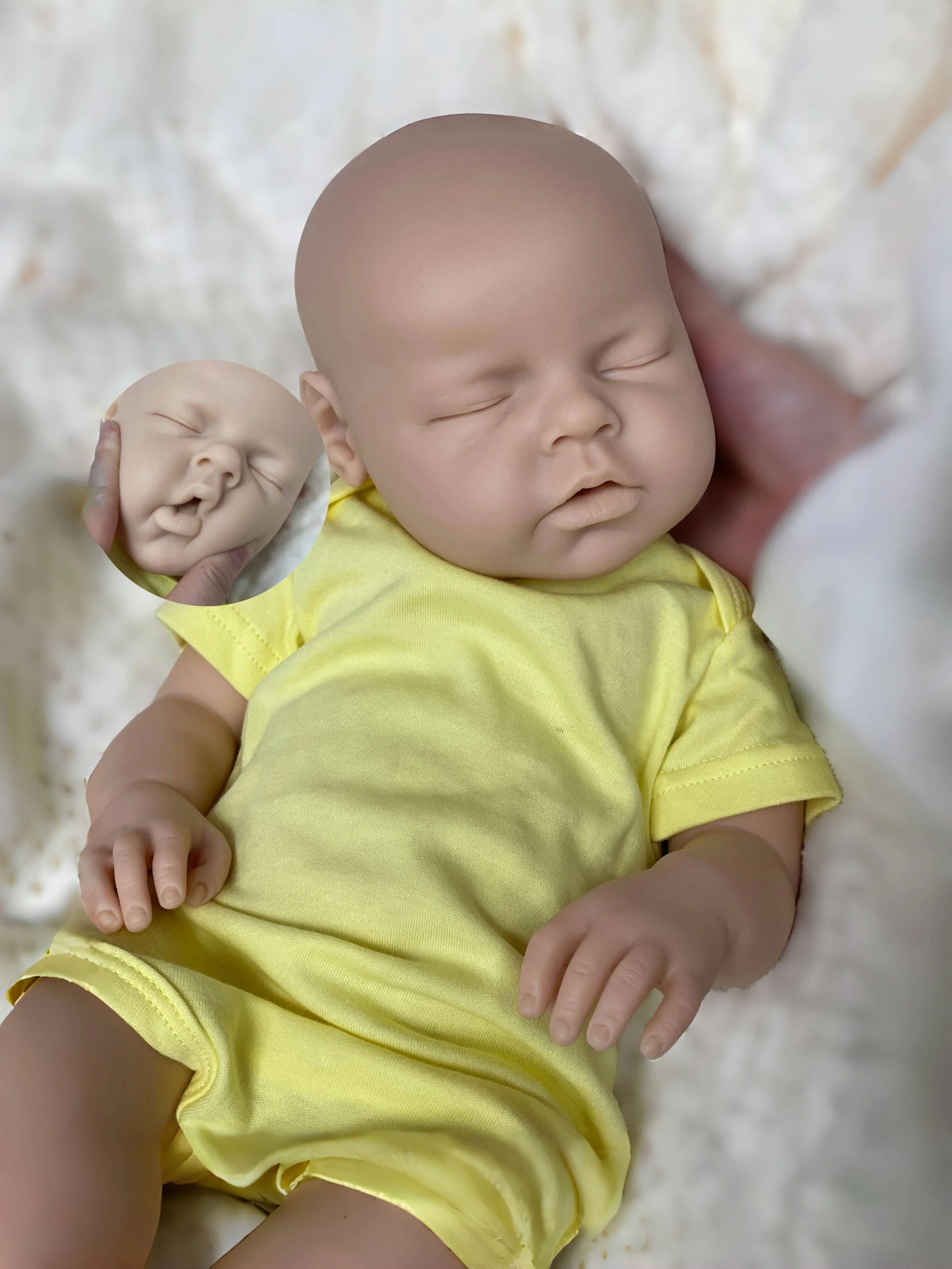 Can Drink Water Unpainted 20 Inch Whole Body Silicone Boy Doll With Soft Touch Feeling Waterproof Flexible  bebe reborn Doll