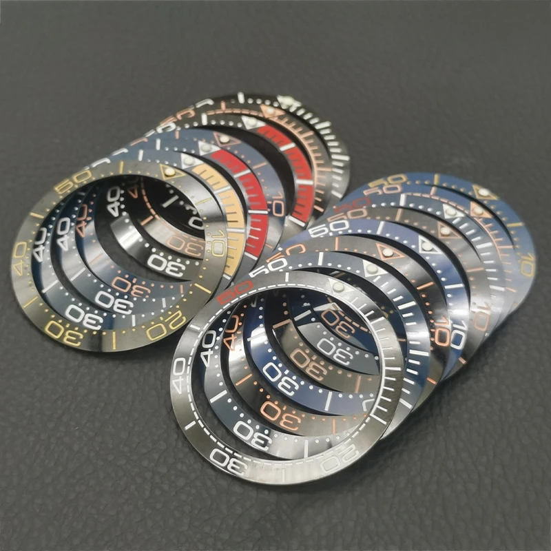 38mmx30.7mm Sloped Ceramic Bezel Insert Ring Fits SKX007 SKX009 SKX011 SRPD SUB Watch Case NH35 NH36 Movement Watch Cases Parts