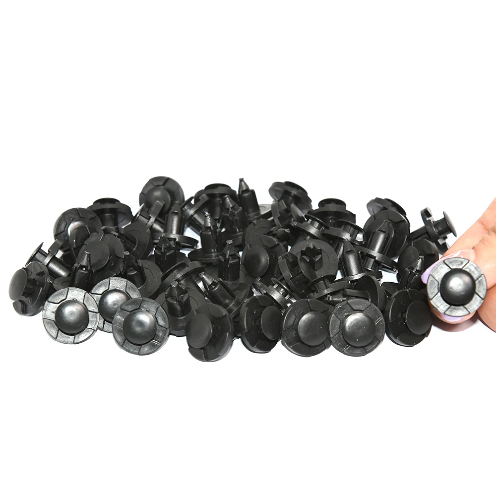 NEW 50pcs 8mm Auto Fasteners Rivets Clips Car Bumper Door Panel Fender Liner Clips Retainer for Honda for Nissan Car Accessories