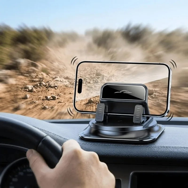 Universal Car Phone Mount Anti-Slip Pad Dashboard Navigation Holder Support Bracket 360 Degree Rotation Stand Car Accessories