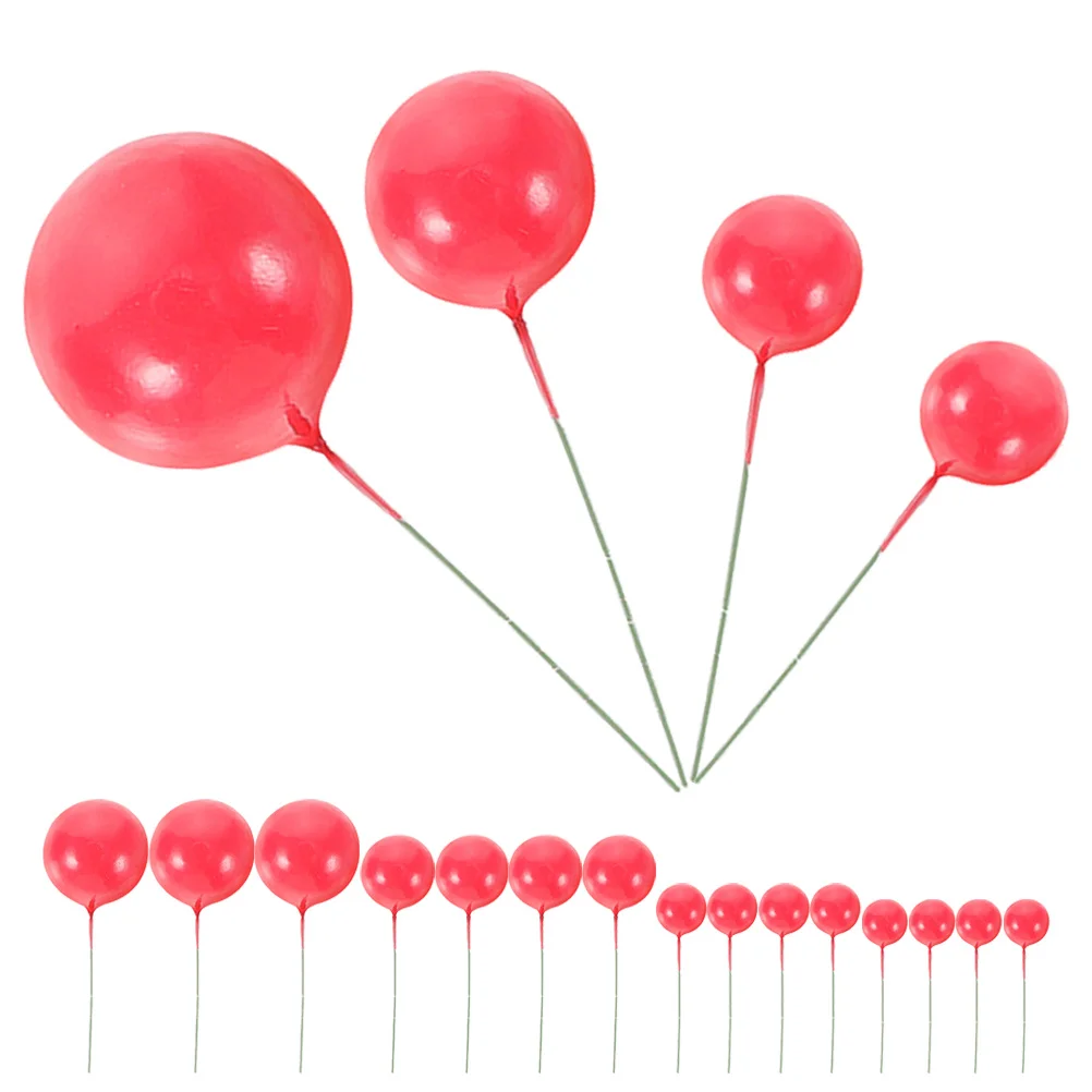 

40Pcs Cake Decoration Balloon Picks Foam Rounded Ball Cupcake Toppers Creative Kids Birthday Party Decor Balloon Cupcake Topper