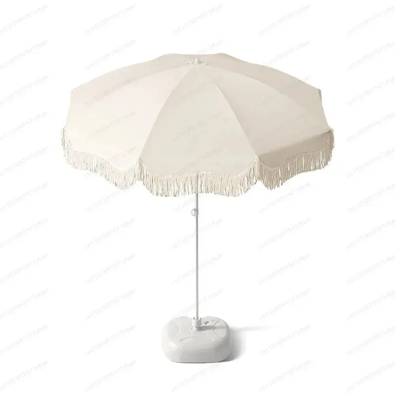 Большой уличный зонт с бахромой для патио, пляжа, сада, двора, солнцезащитный тент для торговых палаток