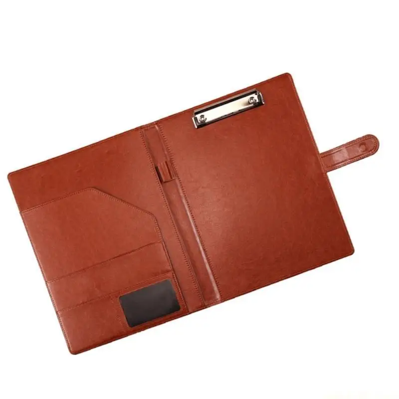 PU Conference Folder with Writing Pad Business Document Folder with Clipboard