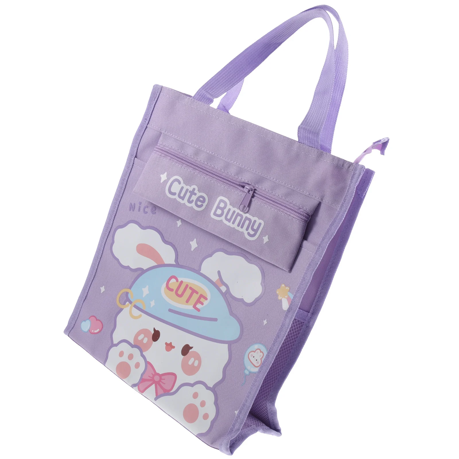 School Tote Bag Large Capacity Anti-Wear PVC Canvas Students Textbook Carrier File Storage Book Bag for School Gym Camping