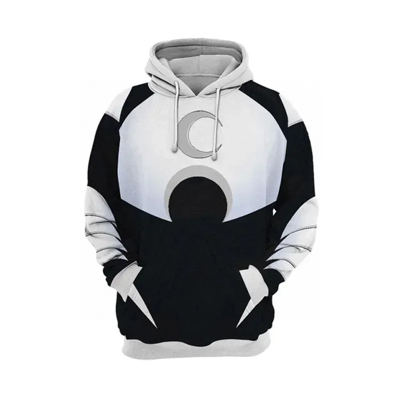 Candy 2025Anime hero Moon Knight ropa de calle de manga larga sudaderas con capucha disfraz de cosplay chaqueta de hombre con capucha top suéter casual
