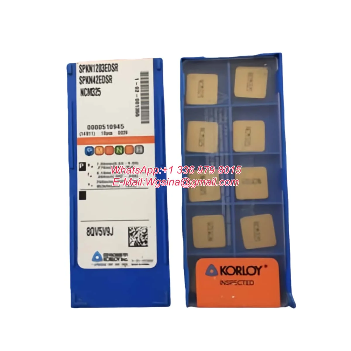 

KORLY Original SPCN SPCN1203EDR-S20 PC9530 Milling Insert 10pcs
