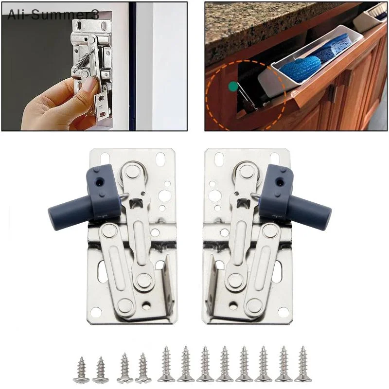 

2pcs Kitchen Cabinet Tip-Out Trays Hinges Self-Closing 45 Degree Pivot Hinge For Sink Drawer Bathroom Organizers Shoe Cabinets