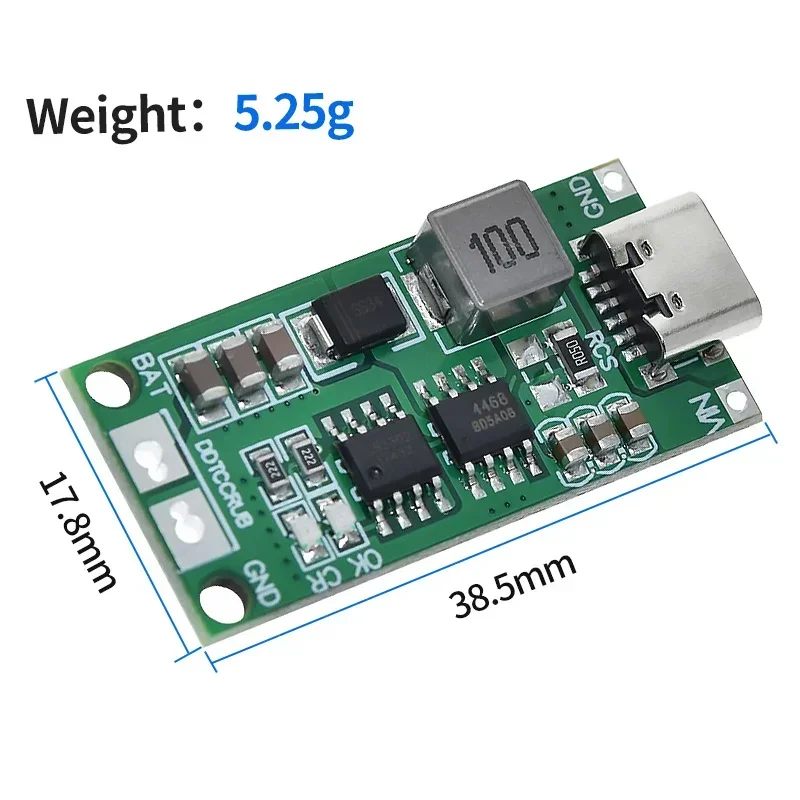 Multi-Cell Step-Up Boost Carregador de iões de lítio, 18650 Bateria de lítio, 2S, 3S, 4S, Tipo-C para 8.4V, 12.6V, 16.8V, Polímero LiPO