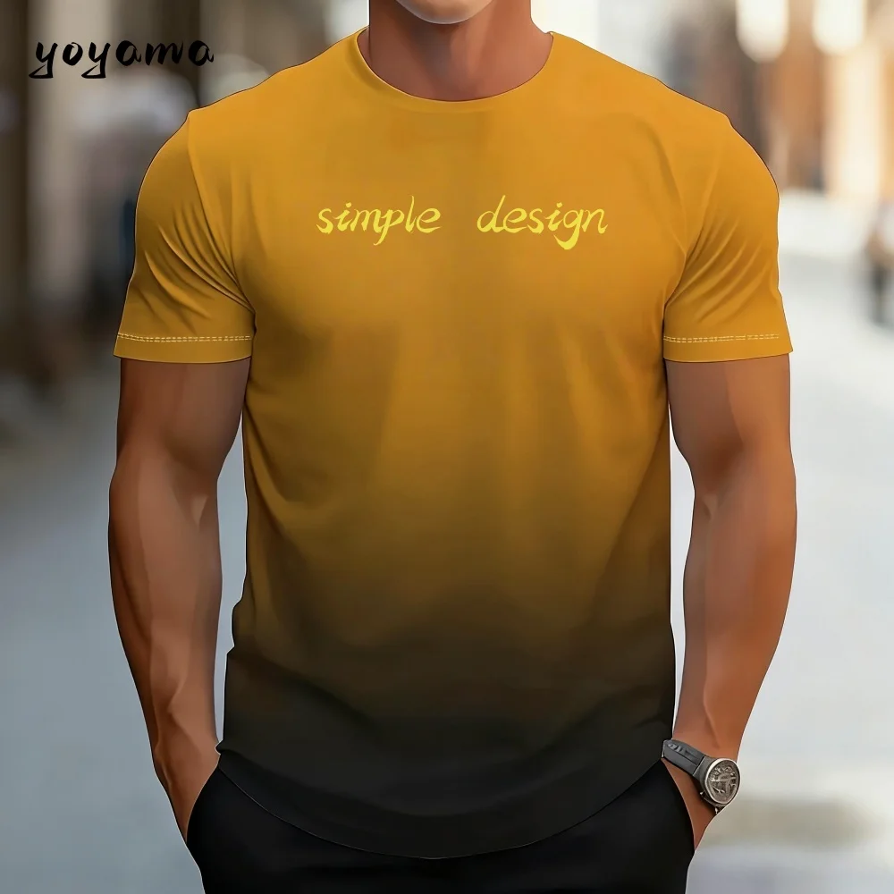 

Men's T-Shirt Casual Gradient Fishing Pattern 3D Print Short Sleeve T-Shirt Summer Breathable Sports New Outdoor Y2k Clothes Man