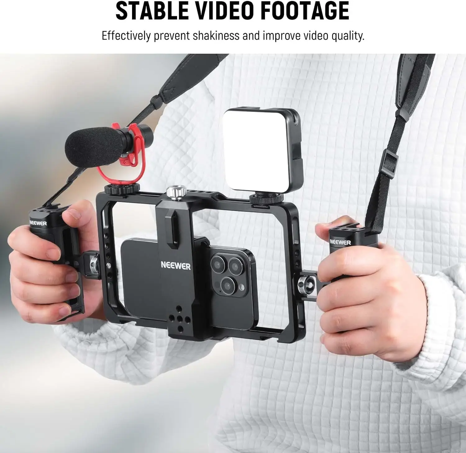 NEEWER PA009S Smartphone Video Rig with Neck Strap