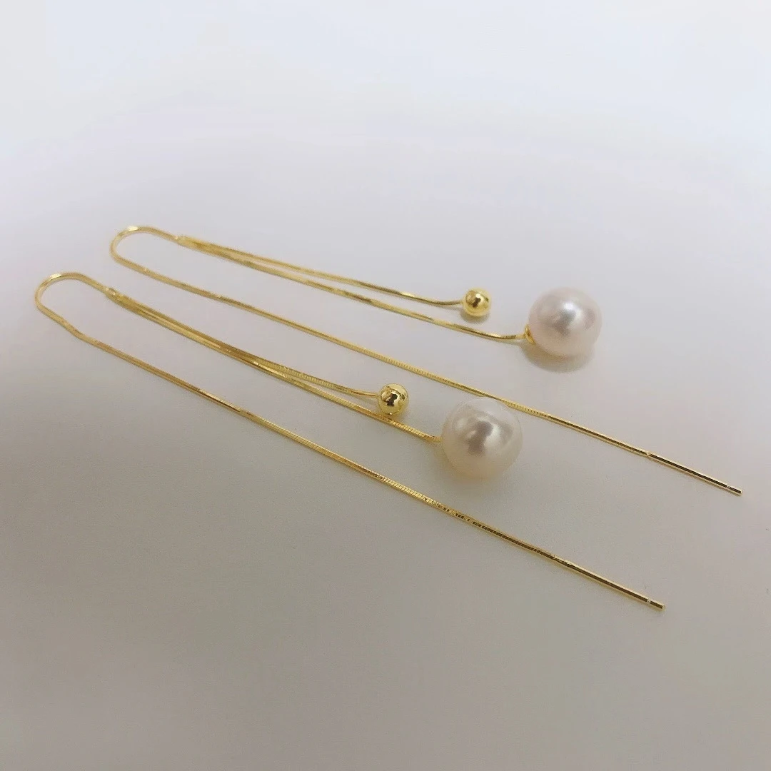 

Wholesale S925 Sterling Silver Earrings Mount Findings Settings Base Mounting Parts Accessory for 5-10mm Pearls 5 pairs/lot