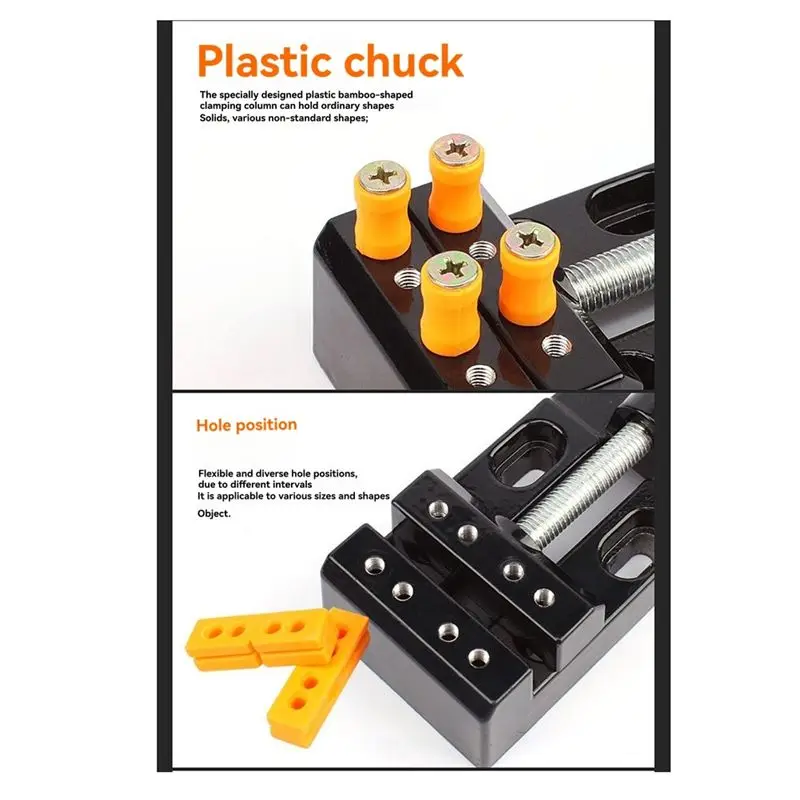 BAAJ-Universal 57Mm Adjustable Mini Jaw Bench Clamp Drill Press Fixed Table Vise DIY Sculpture Craft Hand Fixed Repair Tool