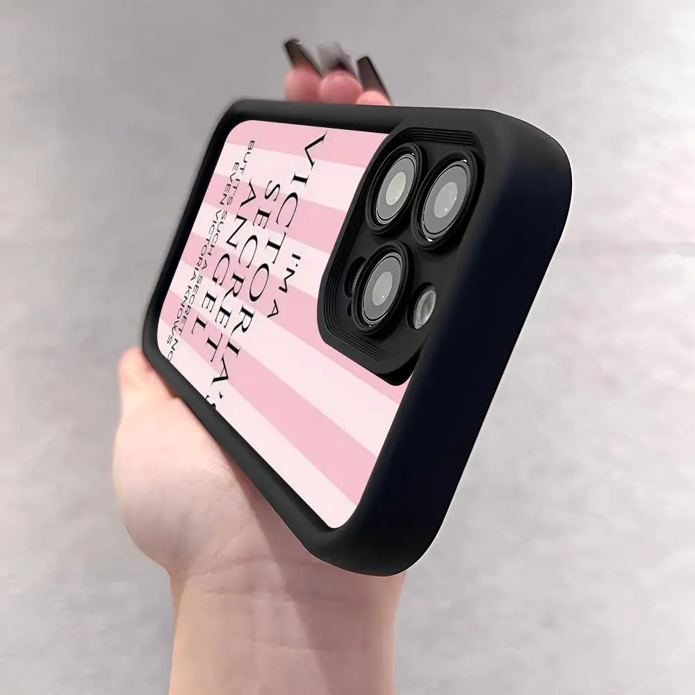 حافظة لهاتف آيفون 16 15 13 12 14 Puls Max Mini Pro بزاوية العين سلم ناعم من مادة البولي يوريثان الحراري Cov