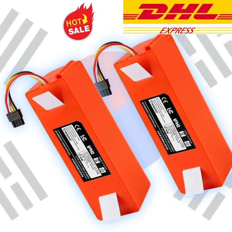 

DHL Ship 14.4V 12800mAh Robotic Vacuum Cleaner Replacement Battery for Xiaomi Robot Roborock S50 S51 S55 Accessory Spare