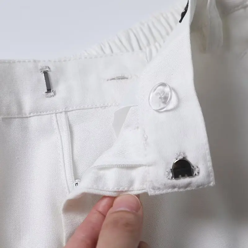 Jenny&Dave Bermuda francese retrò verde oliva in misto cotone e lino Pantaloncini estivi casual larghi minimalisti da donna