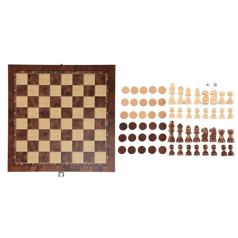 3 In 1 Wooden International Ch - Chess Set Wooden ulasan dan harga