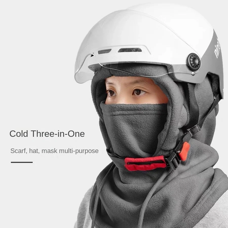 Hat Women Winter Cycling Windbreak Men Cap Outdoor Sports Plus Fleece Warm Turtlet Ski Mask Neck Integrated Hat M560