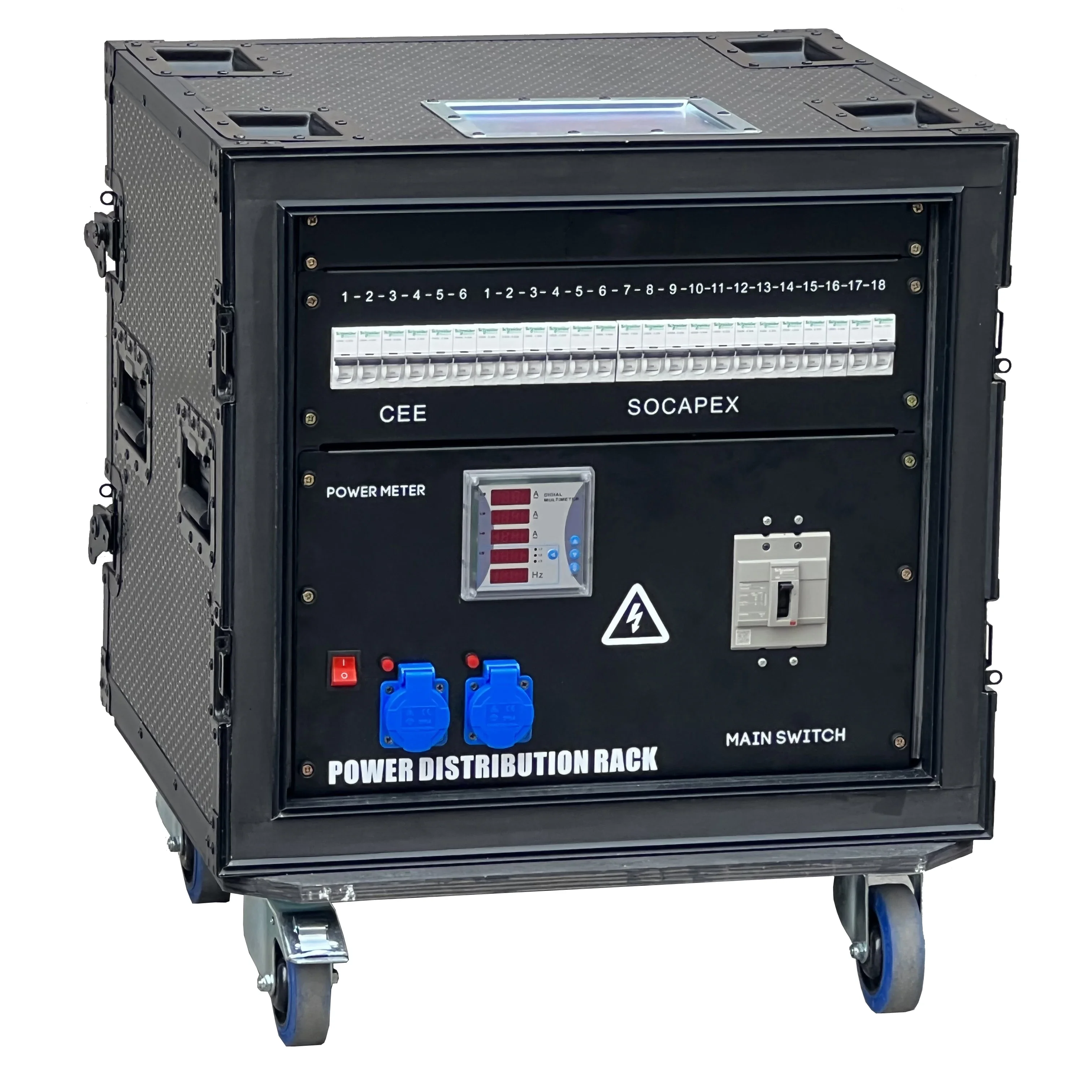 

380V audo Lighting Power Distribution Equipment 63A Socapex el ectric Supply Power Box