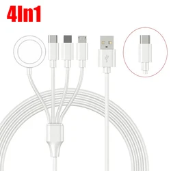 4 In 1 Magnetic Wireless Charger USB Type C PD Charging Cable Fast Watchfor iPhone 14 /Android Apple Watch iWatch 1-9 Ultra SE