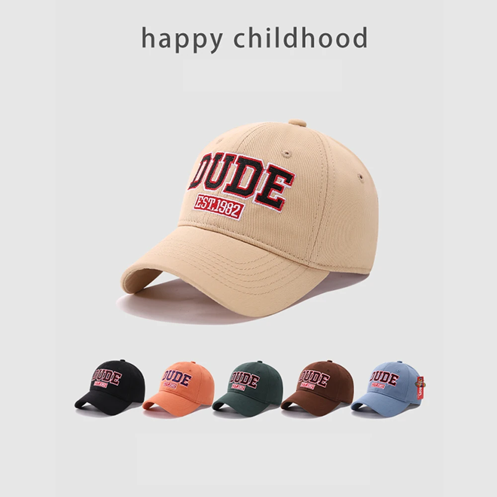 

Children's Cute Hats Spring New Alphabet Embroidery Fashion Cap Boys And Girls Casual Shade Baseball Caps