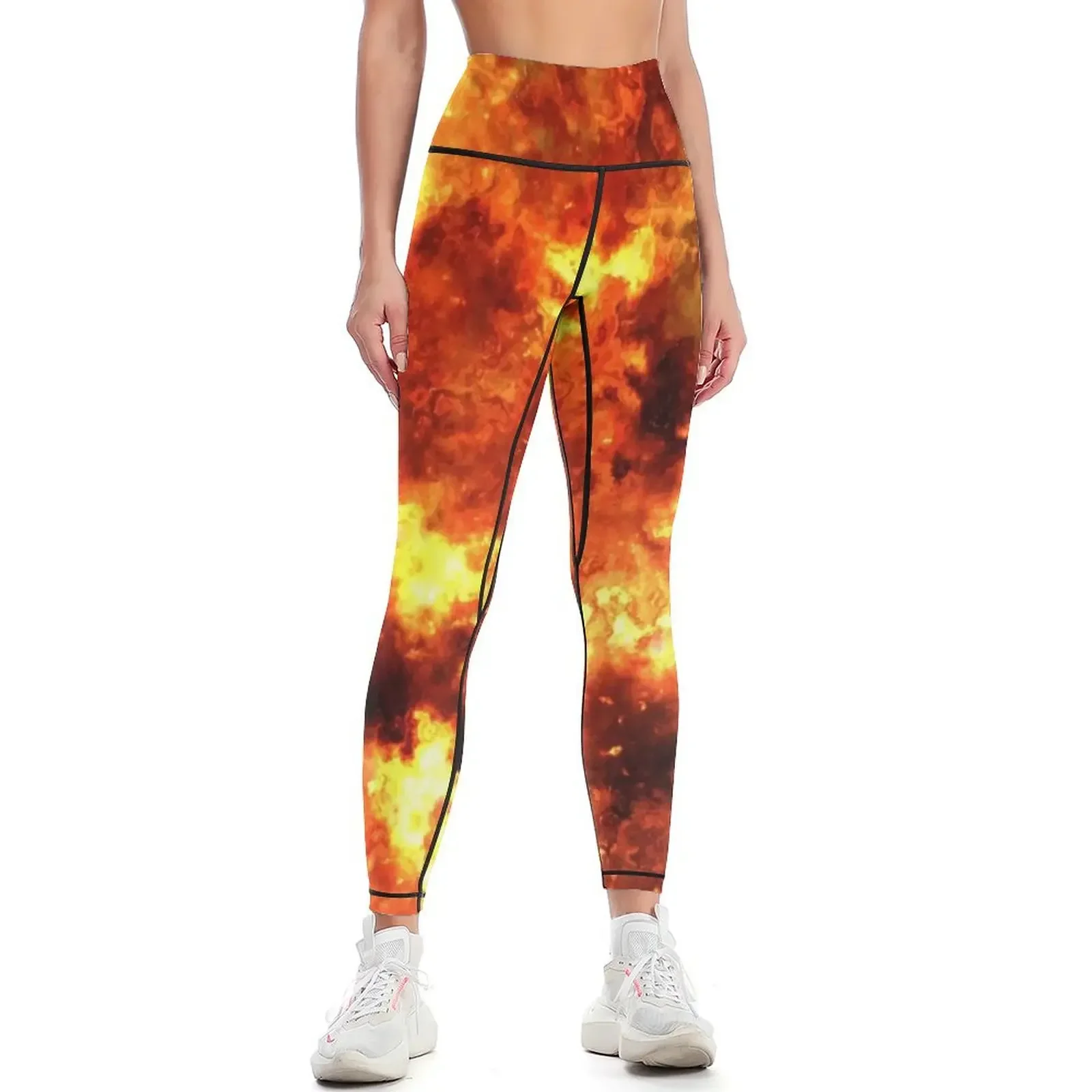

Fire Leggings exercise clothing for active wear sports tennis for jogging pants Womens Leggings