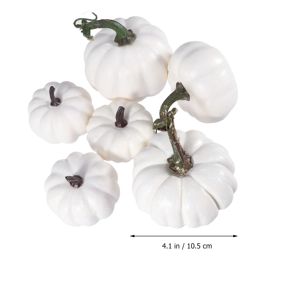 

6Pcs Fine Workmanship Artificial Pumpkins DIY Craft Halloween Fall Autumn Thanksgiving White Pumpkin Decor Pumpkin Mold