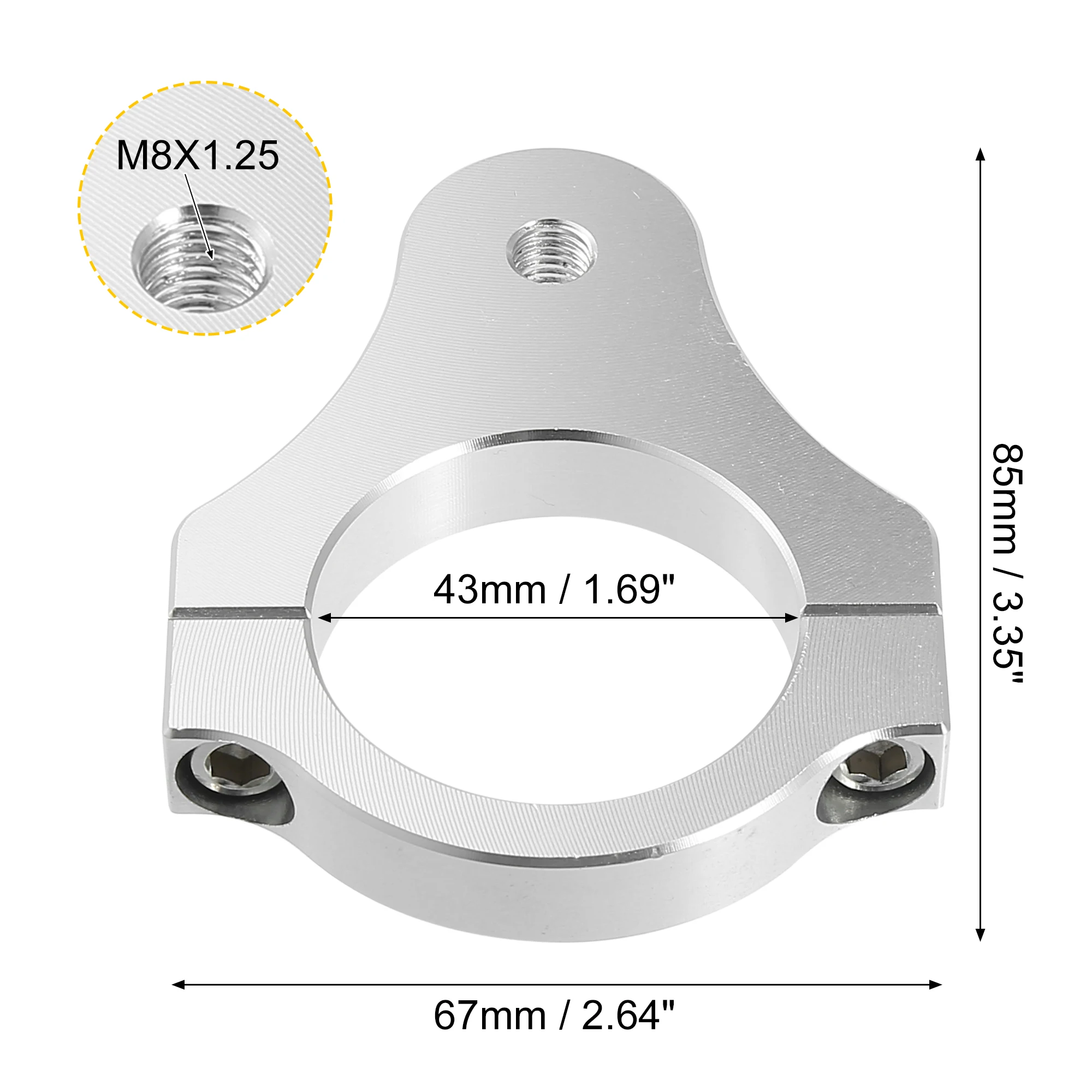 Motoforti 43/48/50/51/52/53/58/60mm CNC Universal Steering Damper Fork Brackets Motorcycle Mounting Clamp Support Holder