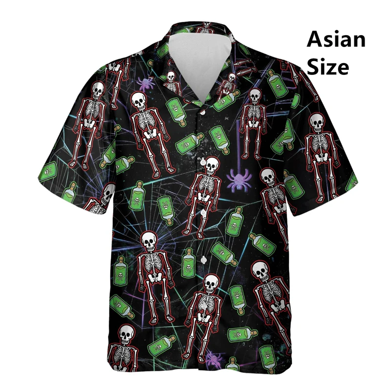 2025 Summer New Man Shirt Retro Painting Style 3D Printing Fashion Hawaiian Short Sleeved Mens Shirts Loose Versatile Tops Tees