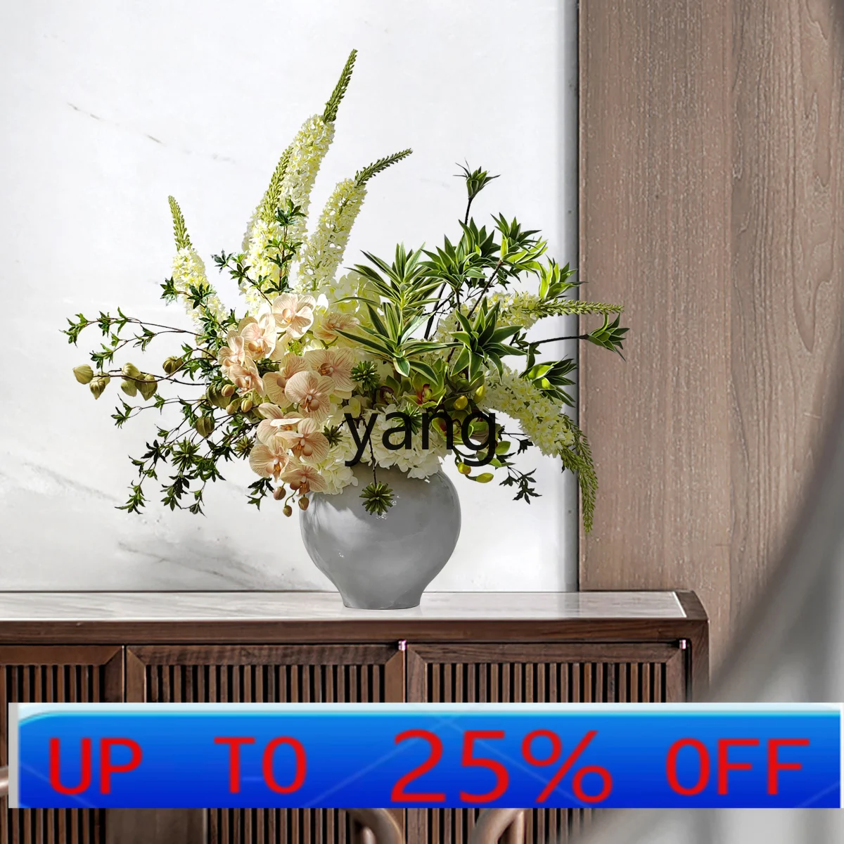 

Lhh New Chinese High-end Ceramic Flower Ornament Hotel Lobby Green Plant Decoration