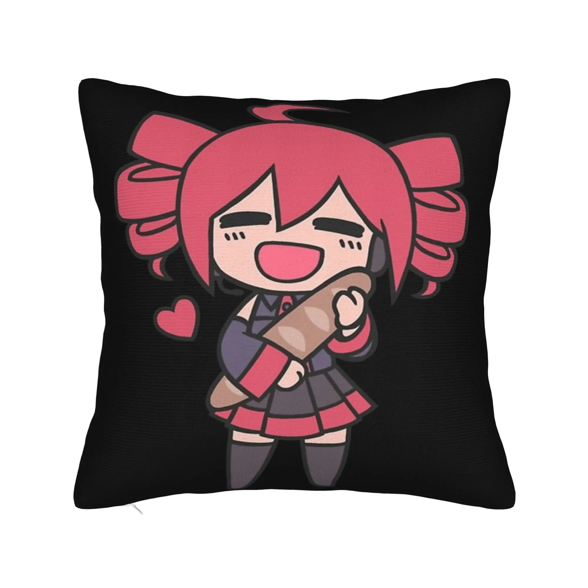 Kasane Teto Loves Bread Chibi Square Pillow Covers Polyester Sofa  Cushion Cover Creative Home Decoration Pillow Cover 45*45