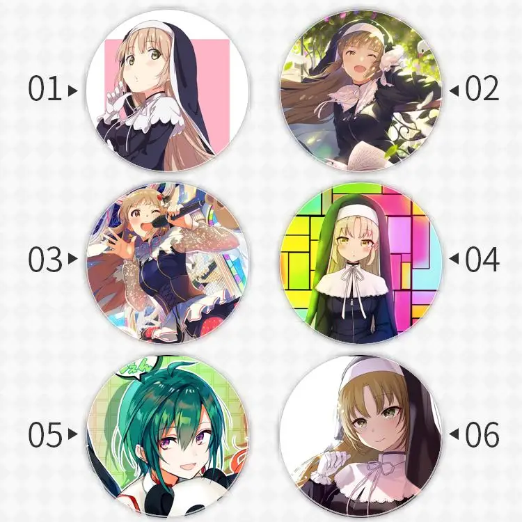 Sister Claire Badge Brooch Vtuber Virtual YouTuber anchor Peripherals Pin School bag Backpack Decoration Fandom Character Metal