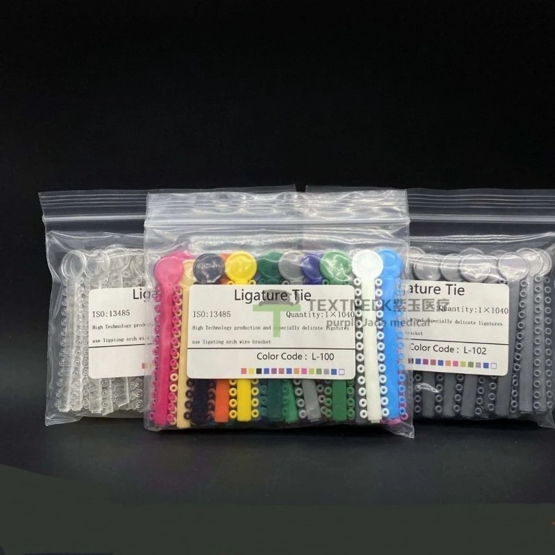 40Pcs/bag Transparent/colored Orthodontics Ligation Ring, White Colored Rubber Material s