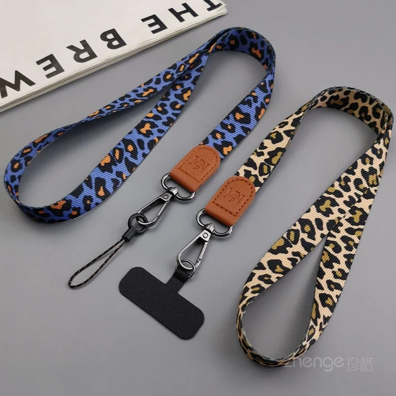 

Женская веревка для подвешивания шеи с леопардовым принтом, длинная и широкая веревка, веревка для подвешивания крючка прочная, прочная и устойчивая к падениям