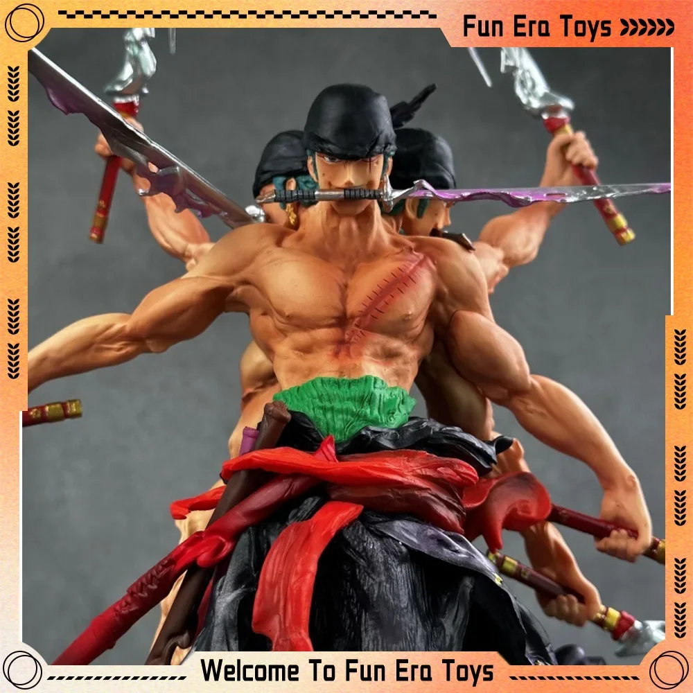 52cm Anime Figure Roronoa Zoro GK One Piece Three Knives Flow Figures PVC Collection Model Figurine Desktop Decoration Toy Gifts