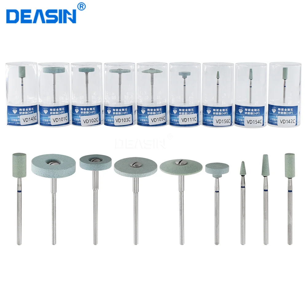 

5pcs Dental Quick Polishing Burs Polisher Ceramic Diamond Grinding Head Stone Zirconia Ceramics Emax Crowns Grinder