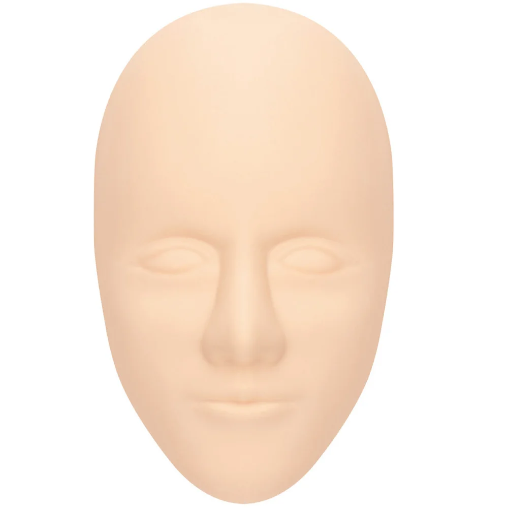 

1pc Face Practice Skin Silicone Mannequin For Tattoo Eyeliner Eyebrow Makeup Training Artificial Skin Sheet Embroidery Practice