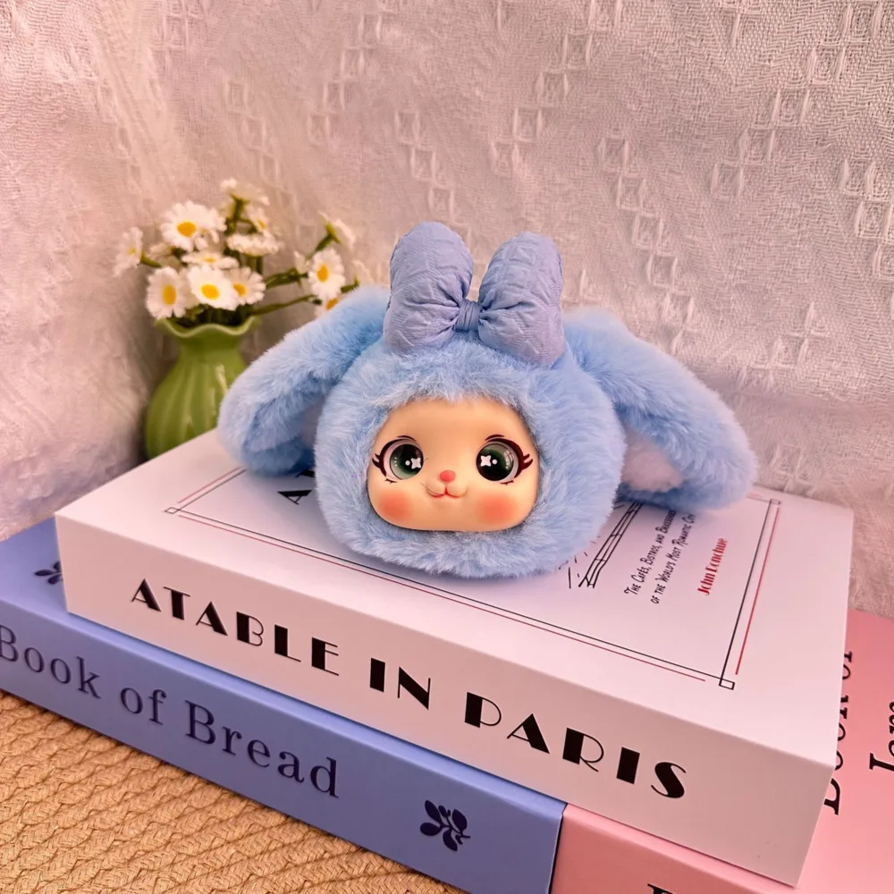 Cute Big Eared Plush Rabbit Doll Keychain Vinyl Charm Backpack Pendant Soft Toy for Children And Anime Fans