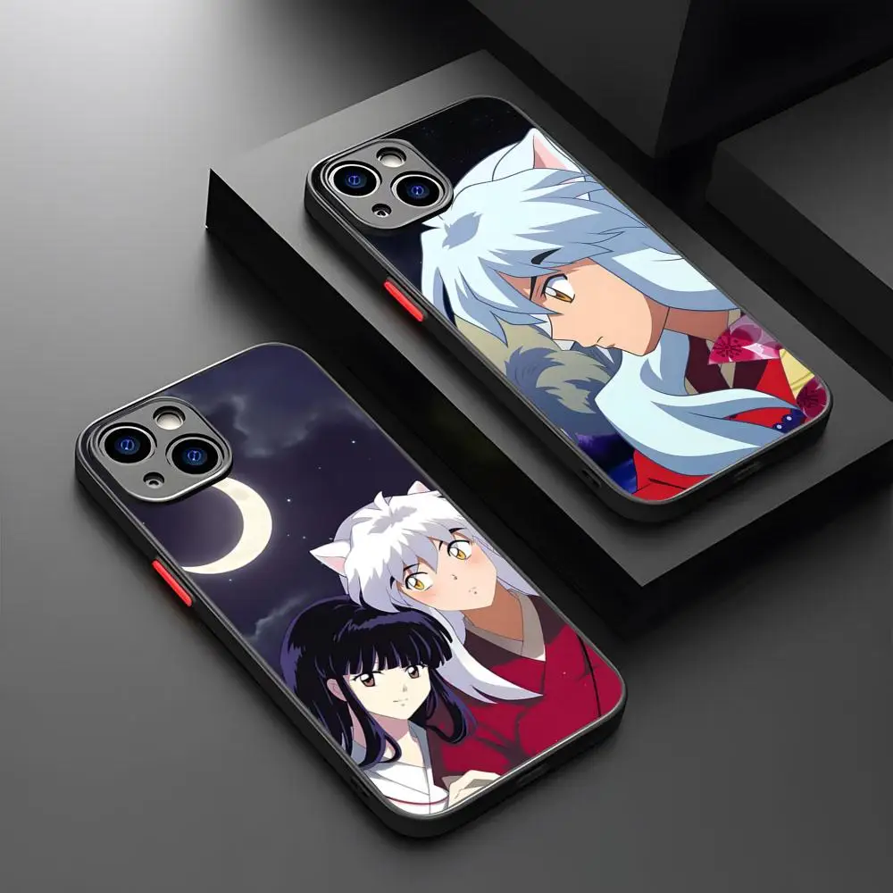 

Hot Japan Anime Inuyasha Higurash Phone Case Magnetic Matte Translucent For IPhone 16 15 14 13 12 11 Pro Max For Magsafe Wireles