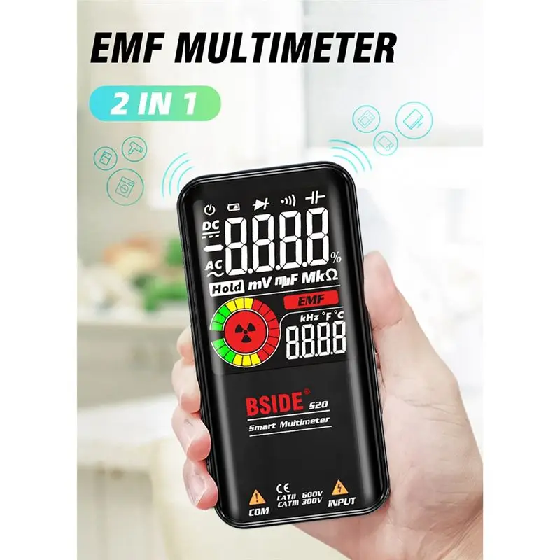 【37% OFF】 BSIDES20 Color Screen Multimeter Intelligent Identification Electromagnetic Radiation Detection