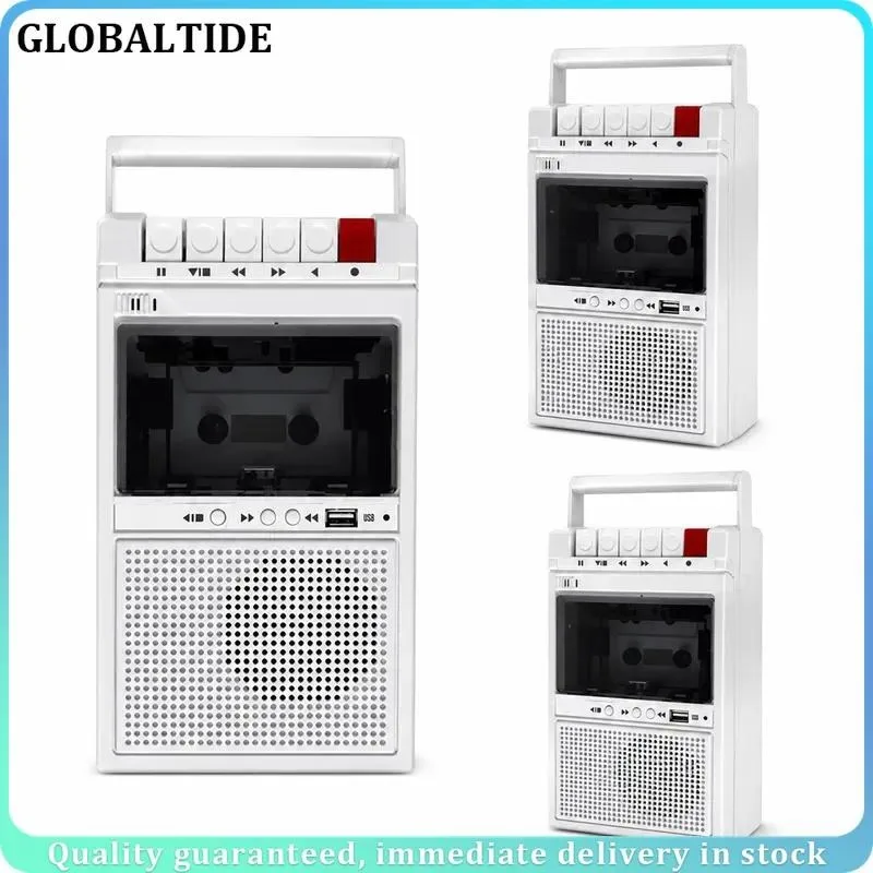 Portable Bluetooth Cassette Player USB Tape Recorder Capture Converter to MP3 Music Player with Microphone for Old Tapes