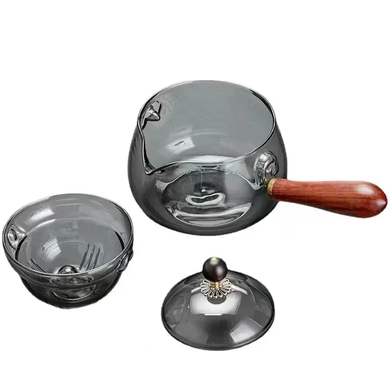 360 Degrees Rotate The Lazy Person Brew Teapot Household Separate The Anti-with Filter Small Green Orange Tea Water Glass Teapot