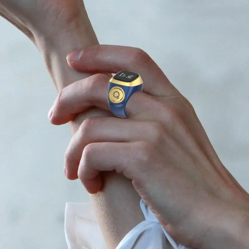 خاتم ذكي للمسلم مقاوم للماء ، عداد عد تسبيح ، تذكير وقت الصلاة ، حلقة رقمية بتسبيح BT ، جديد