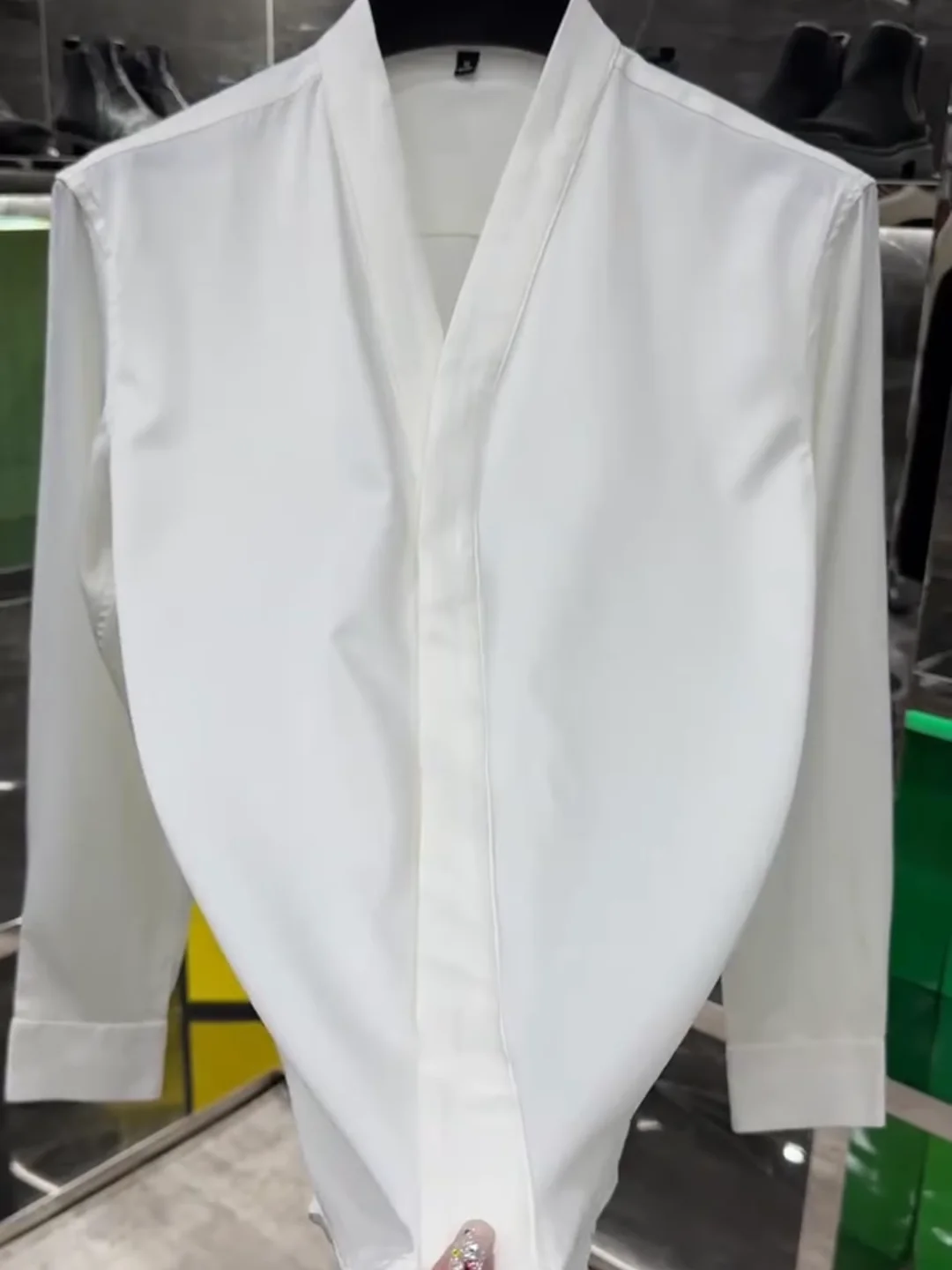 

New Men's Casual Collarl Chinese Sle irt Faionable Urban Youth Long Sve Busin irt Comfortable Fit Ele