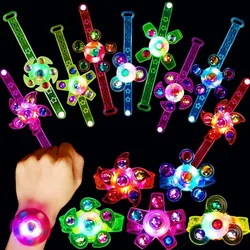 Kid's Glow Watch LED Light Up Fidget Spinner Toys Rotary Gyro Watch Glow In The Dark Party Favors Birthday Gifts Party Supplies