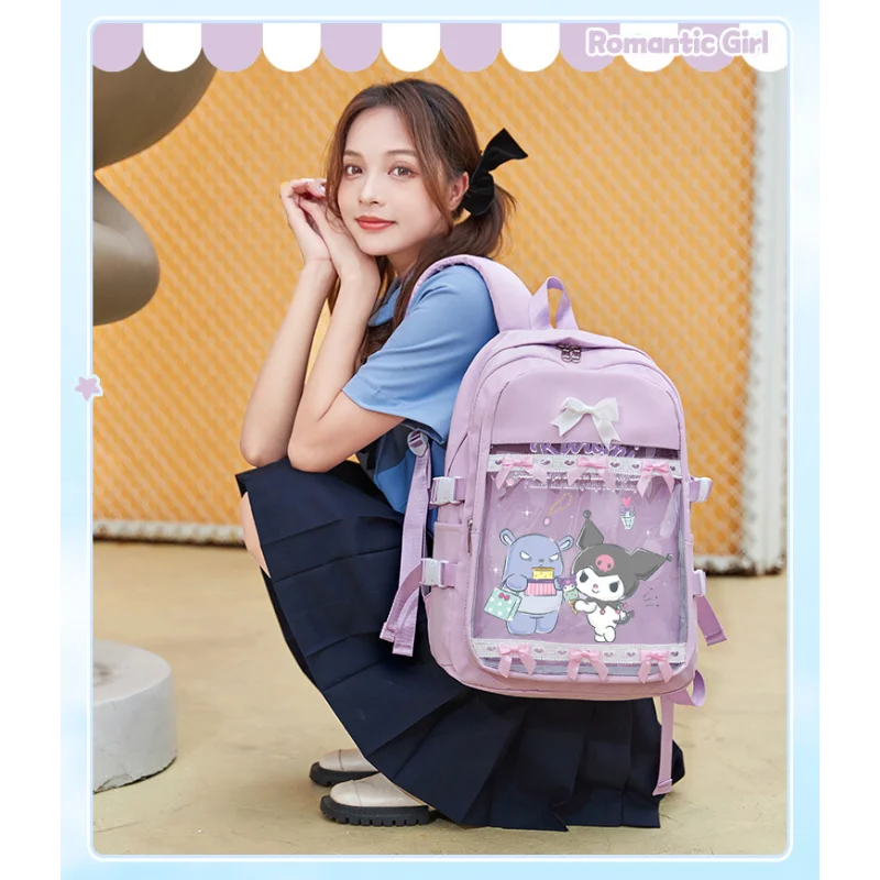 Sanrio New Clow M Student Schoolbag Cute Cartoon Waterproof Stain-Resistant Large Capacity Backpack