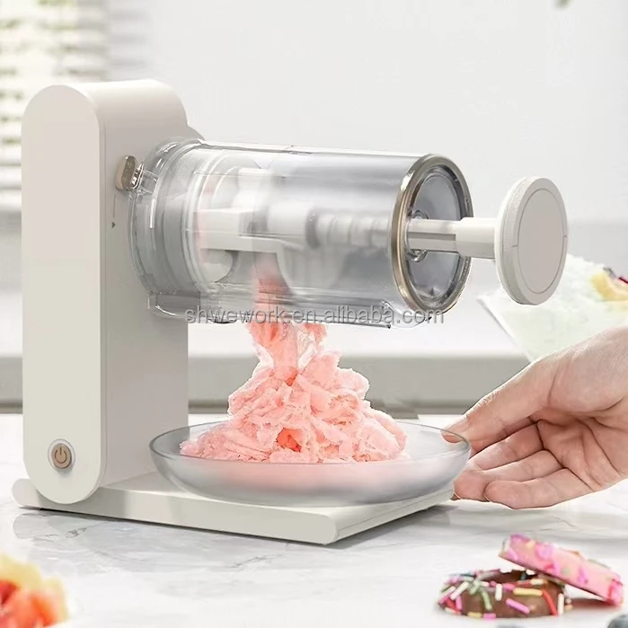 

WeWork Home Ice Cream Machine Mini Ice Crusher Portable Ice Cream Crusher Machine