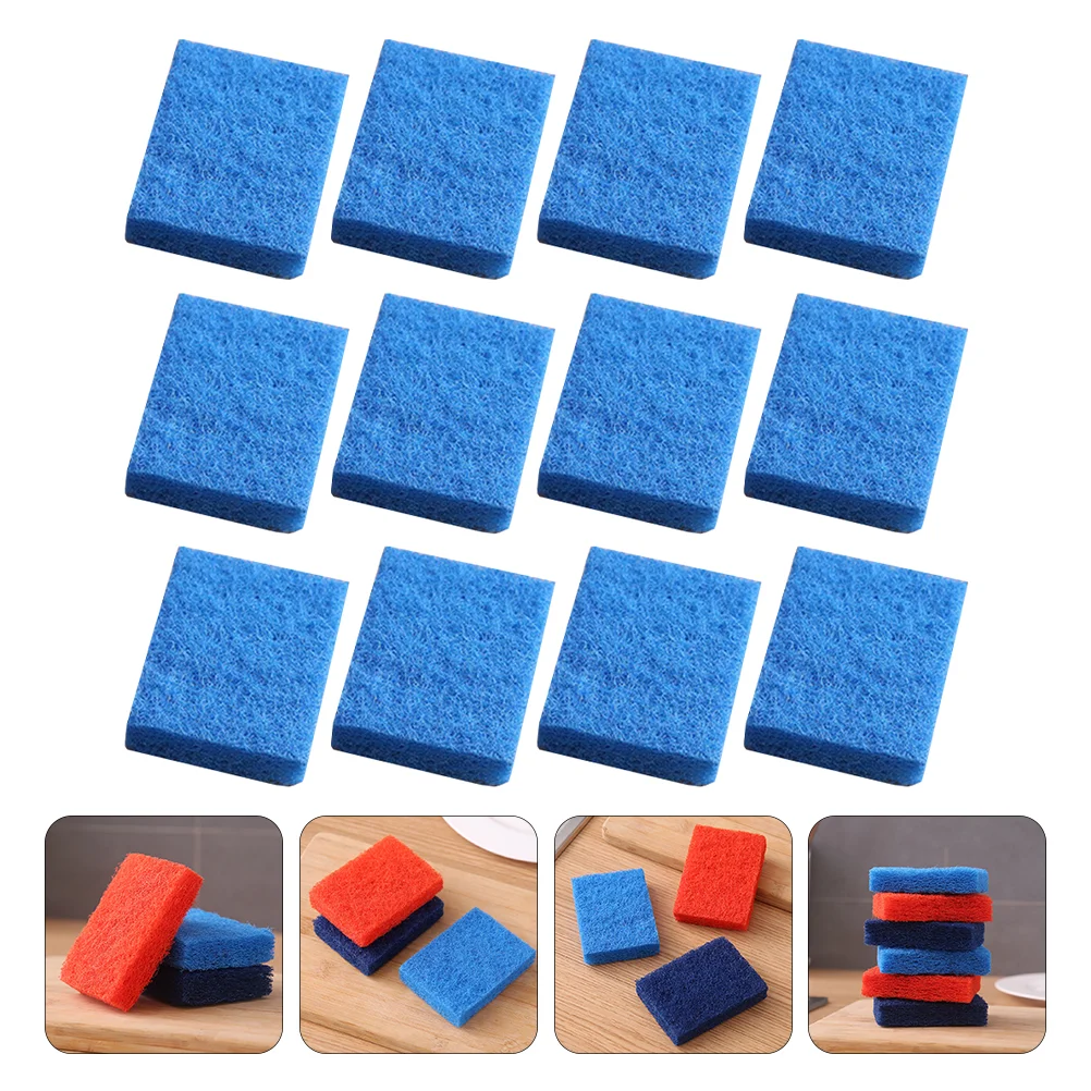 

12 Pcs Scouring Pad Dish Scrub Wash Sponge Double-Side Cleaning Kitchen Scrubber Sponges