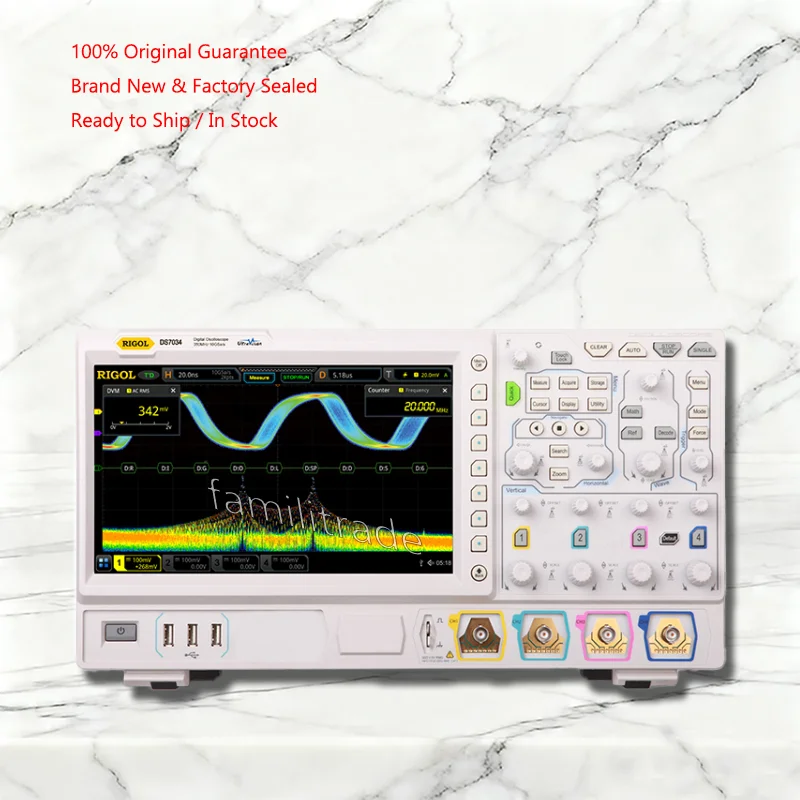 1PC NEW Rigol DS7034 - 350MHZ Digital Oscilloscope with 4 Channels, 10GS/s Sampling  In Stock Original Box#familitrade