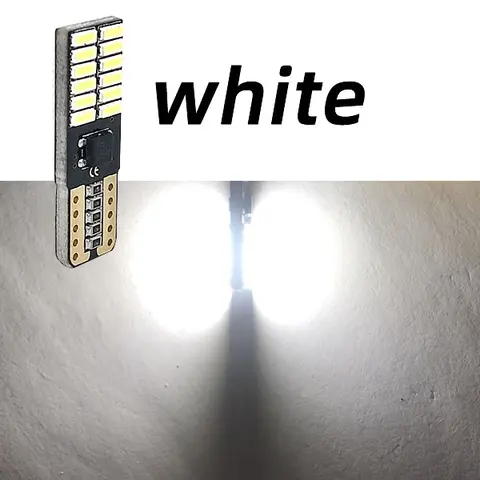 1 шт. T10 W5W 168 192 Светодиодный задний фонарь 4014 24 SMD 12 В для автолампы CANBUS NO Error Автомобильный габаритный парковочный фонарь белый